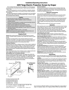 Targa Instructions 220V