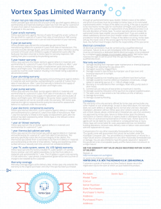 Vortex Warranty Registration Form