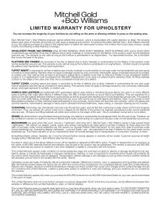 limited warranty for upholstery
