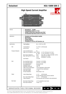 HCA-100M-50K-C High Speed Current Amplifier