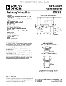 SSM2019 Data Sheet