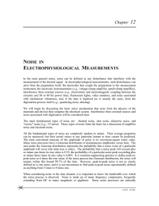 Chapter 12 NOISE IN ELECTROPHYSIOLOGICAL