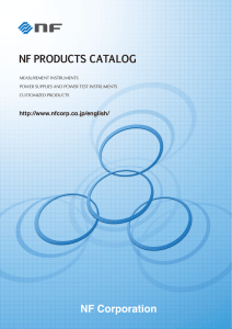 NF PRODUCTS CATALOG