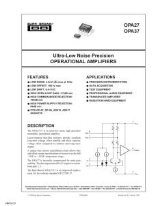 0065 - Ultra Low Noise Precision Operational Amplifiers OPA 27/37