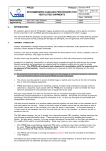 recommended handling procedures for ventilated shipments