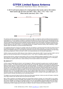 G7FEK Antenna - Construction Guide