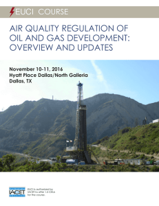 AIR QUALITY REGULATION OF OIL AND GAS DEVELOPMENT