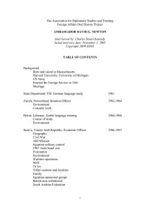 The Association for Diplomatic Studies and Training Foreign Affairs