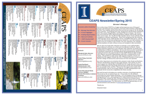 CEAPS Newsletter/Spring 2015