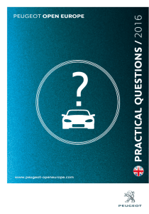 Practical questions - Peugeot Open Europe
