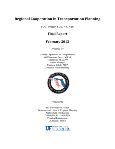 Regional Cooperation in Transportation Planning