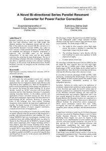 A Novel Bi-directional Series Parallel Resonant Converter for Power