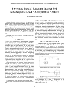 Series and Parallel Resonant Inverter Fed Ferromagnetic Load