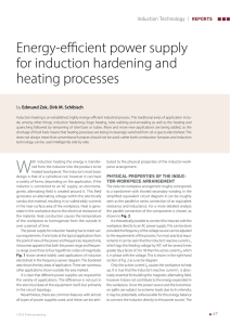 Energy-efficient power supply for induction hardening and heating