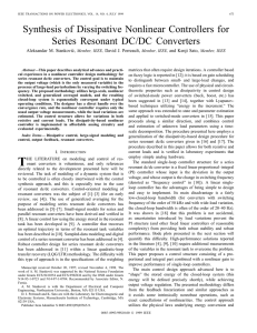 Synthesis of dissipative nonlinear controllers for series resonant DC