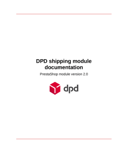 DPD shipping module documentation