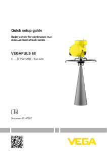 Quick setup guide VEGAPULS 68