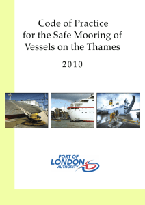Code of Practice for the Safe Mooring of Vessels on the Thames 2010