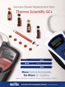 Genuine Restek Replacement Parts Catalog for Thermo Scientific GCs