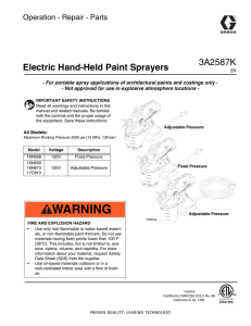 3A2587K, Electric Hand-Held Paint Sprayers, Operations, Repair