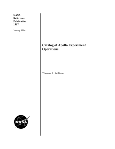 Catalog of Apollo experiment operations