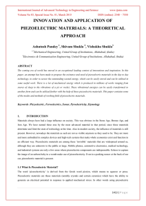 innovation and application of piezoelectric materials