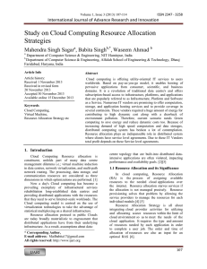 International Journal of Advance Research and Innovation