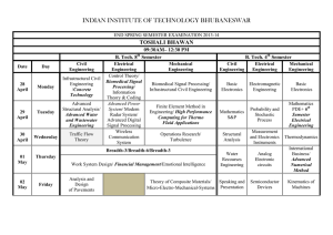 End Spring Semester Examination 2013-14