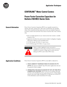 CENTERLINE Motor Control Centers Power Factor Correction