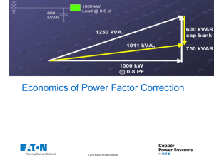 Economics of Power Factor Correction