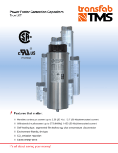 Power Factor Correction Capacitors