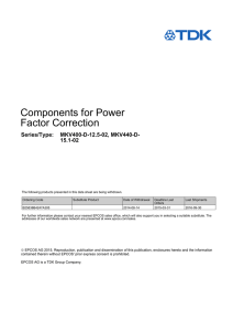 Components for Power Factor Correction