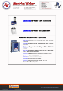 Power Factor Correction Capacitors Click Here For Motor Start