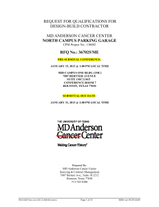 AA RFQ - MD Anderson Cancer Center
