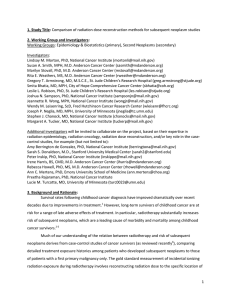 1 1. Study Title: Comparison of radiation dose reconstruction