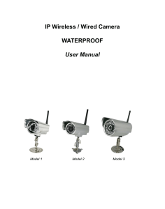 IP Wireless / Wired Camera WATERPROOF User Manual