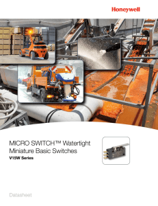 MICRO SWITCH™ Watertight Miniature Basic Switches V15W Series
