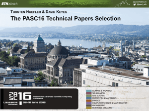 The PASC16 Technical Papers Selection