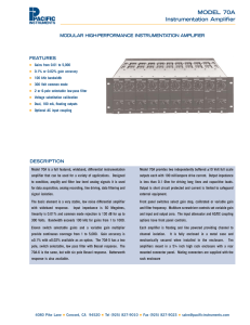 MODEL 70A Instrumentation Amplifier