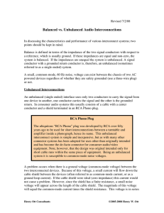 Balanced vs. Unbalanced Audio Interconnections