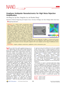 Graphene Ambipolar Nanoelectronics for High Noise Rejection