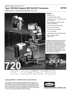 dc contactor - Hubbell Industrial Controls