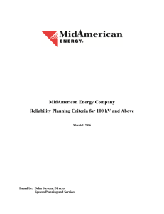 MidAmerican 100 kV and Above Planning Criteria