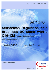 Sensorless Regulation of a Brushless DC Motor with a