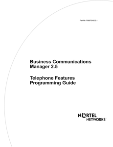Telephone Features Programming Guide