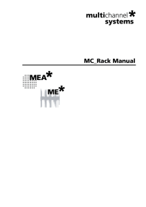 MC_Rack Manual - Multichannel systems