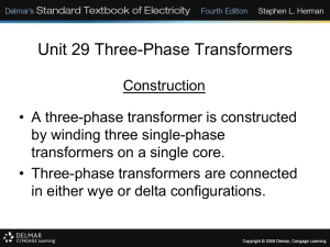 Unit 29 Three-Phase Transformers