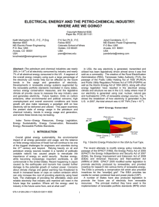 electrical energy and the petro-chemical industry