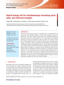 Hybrid energy cell for simultaneously harvesting wind, solar, and