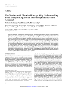 Article The Trouble with Chemical Energy: Why